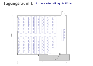 Parlamentbestuhlung | 94 Plätze