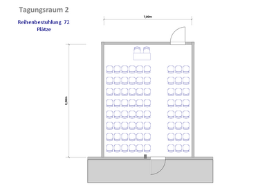 Reihenbestuhlung | 72 Plätze